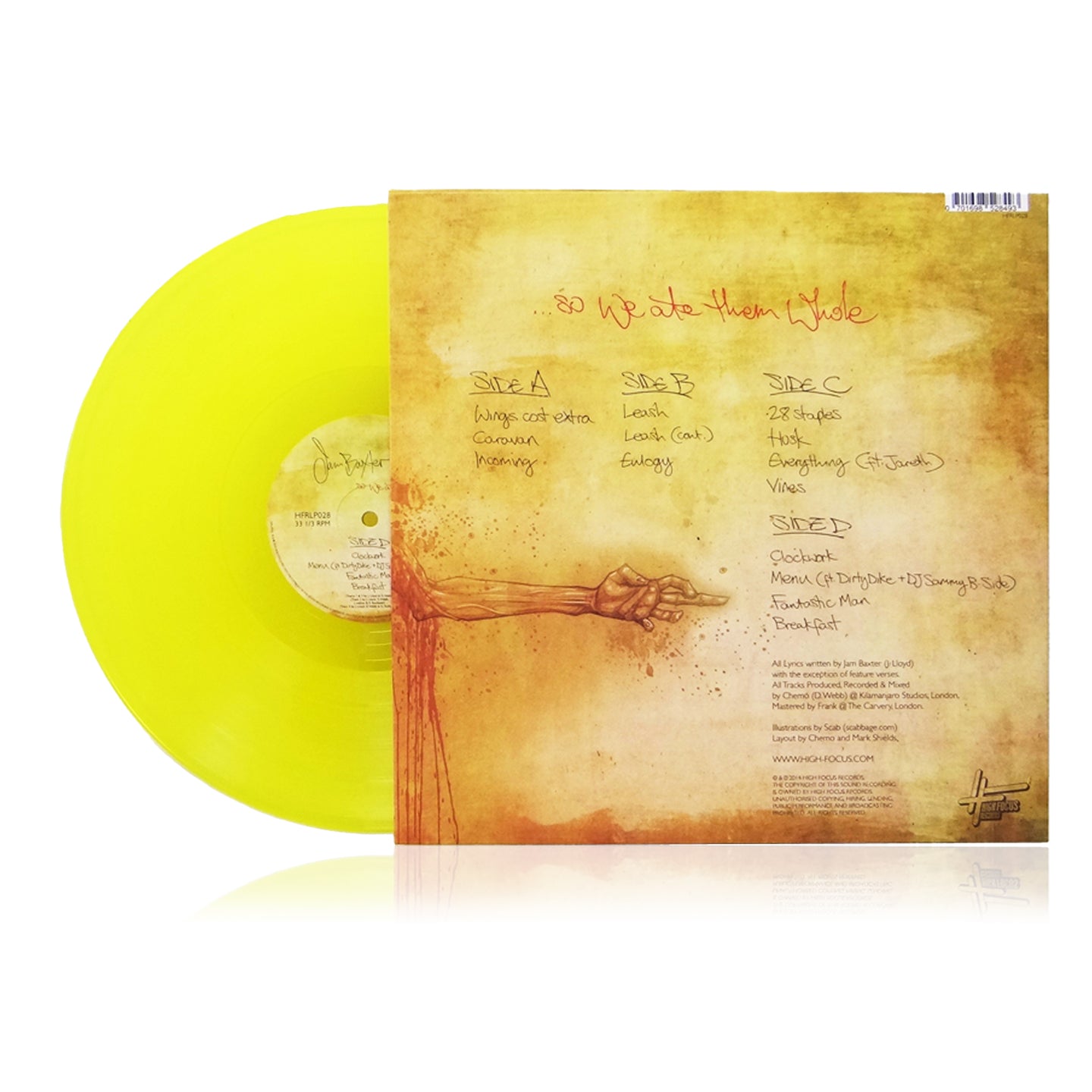 Jam Baxter - ...so we ate them whole (SUPER LIMITED EDITION 2 × 12" TRANSPARENT YELLOW)