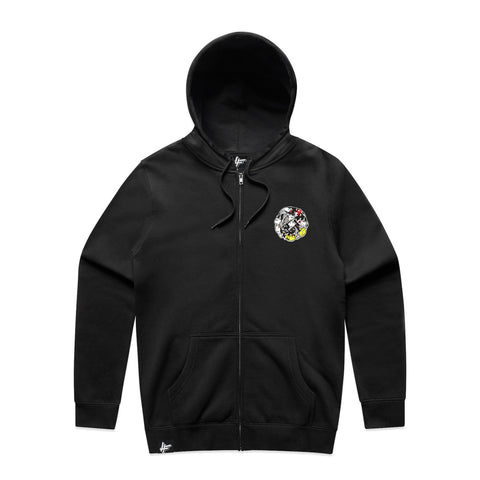 Dabbla - 'BLOTS' Zip Up Hoodie (Black)