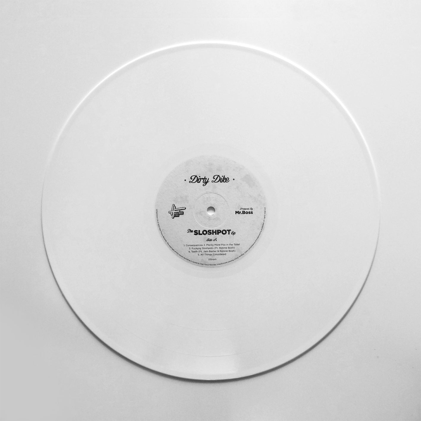 Dirty Dike - The Sloshpot EP (SUPER LIMITED EDITION 12" WHITE VINYL)