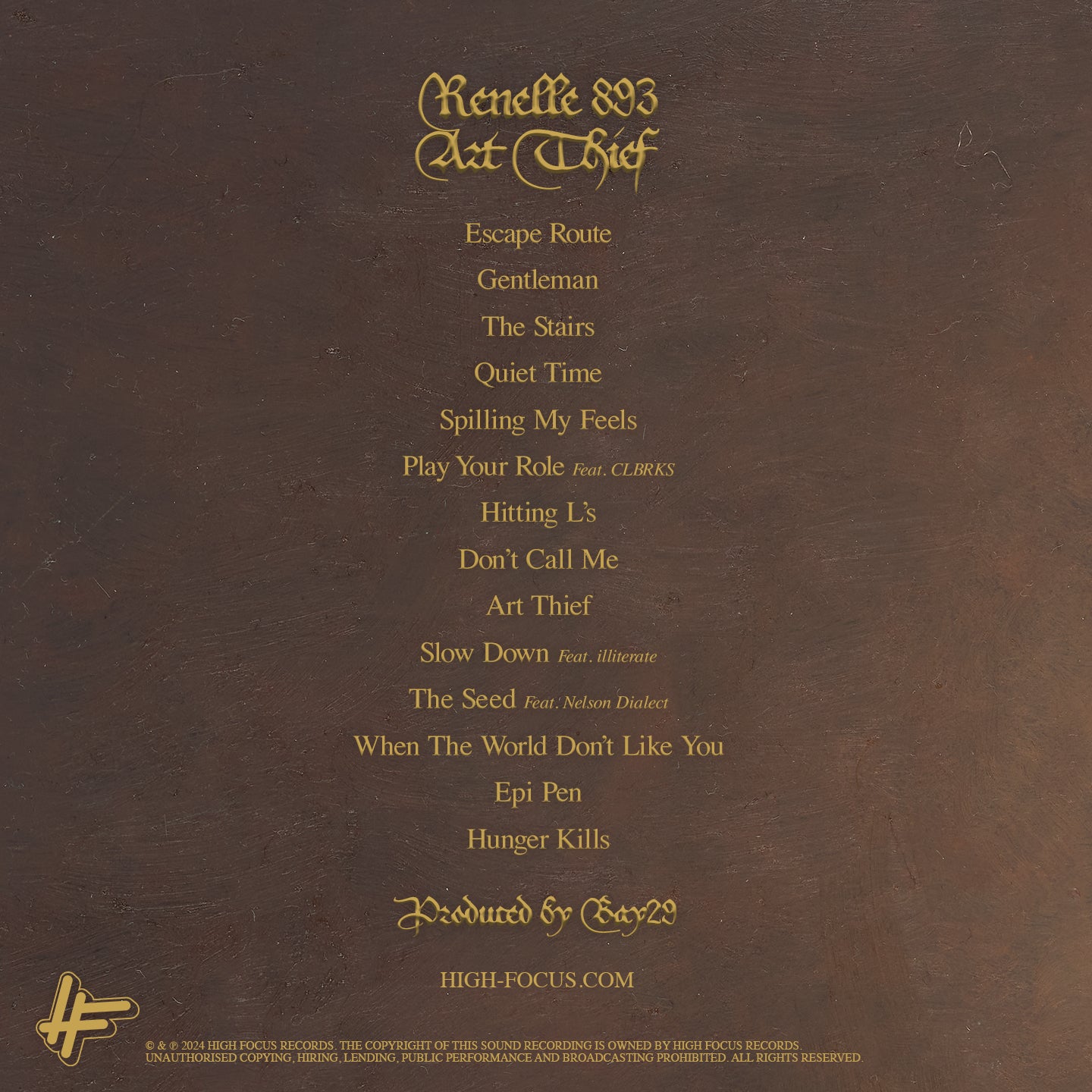 Renelle 893 - Art Thief (Digital Download)