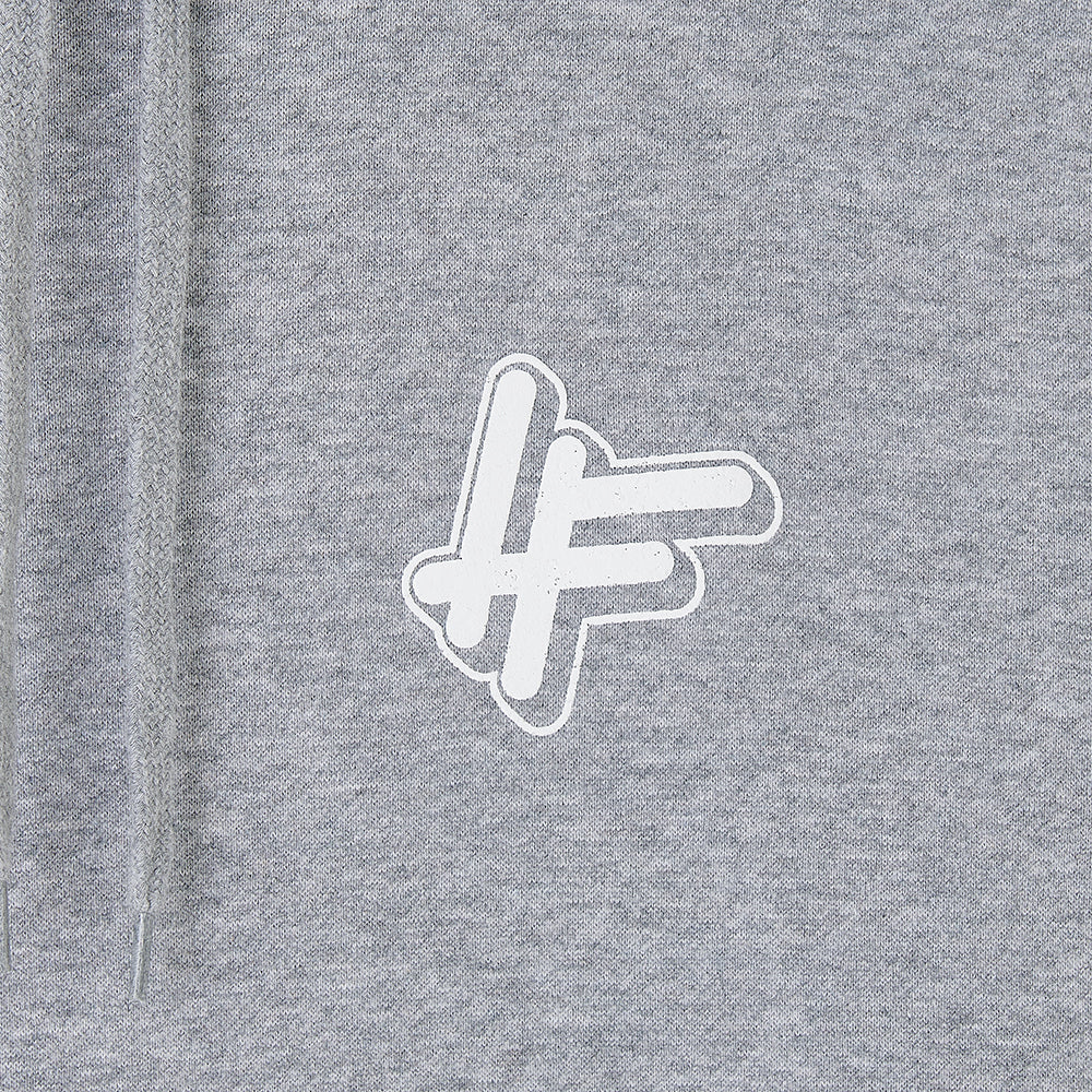 High Focus - Stamp Heavyweight Hoodie / Heather Grey