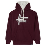 High Focus - Logo Hoodie // Burgundy / Ecru