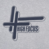 High Focus - Logo Hoodie // Grey / Navy