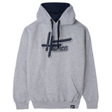High Focus - Logo Hoodie // Grey / Navy