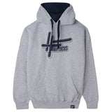 High Focus - Logo Hoodie // Grey / Navy