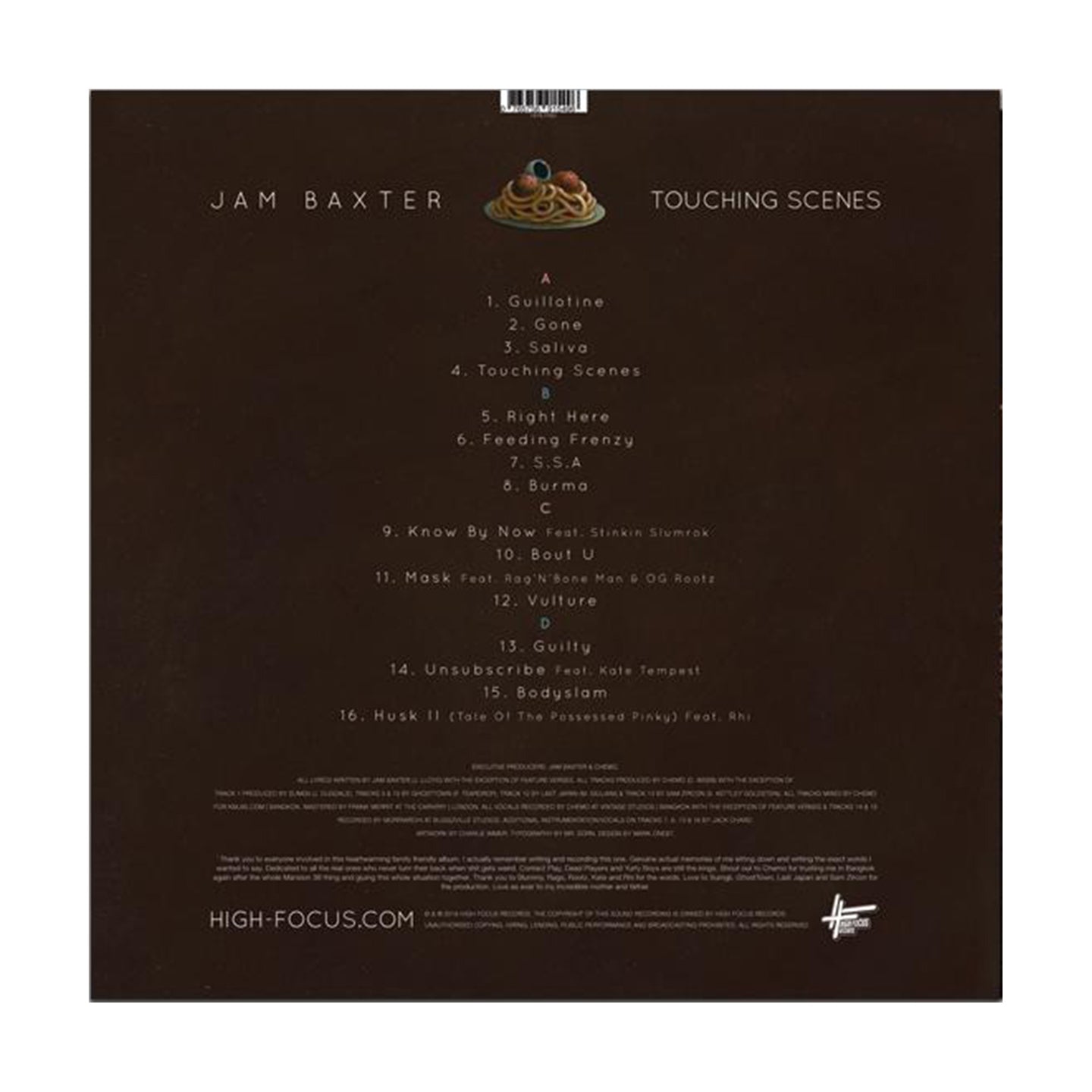 Jam Baxter - Touching Scenes (LIMITED EDITION 2 x 12" COLOUR VINYL)