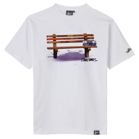 Verbz & Mr Slipz - Radio Waves T Shirt // White