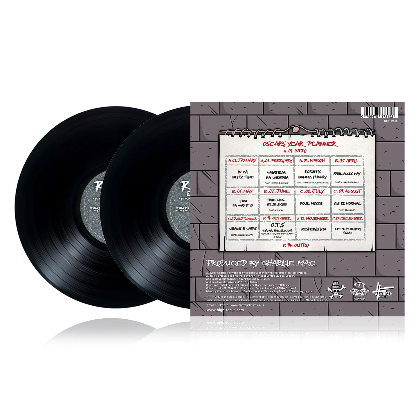Ramson Badbonez - A Year In The Life Of Oscar The Slouch (FIRST PRESSING - SUPER LIMITED EDITION 2 x 12" BLACK GATEFOLD VINYL)