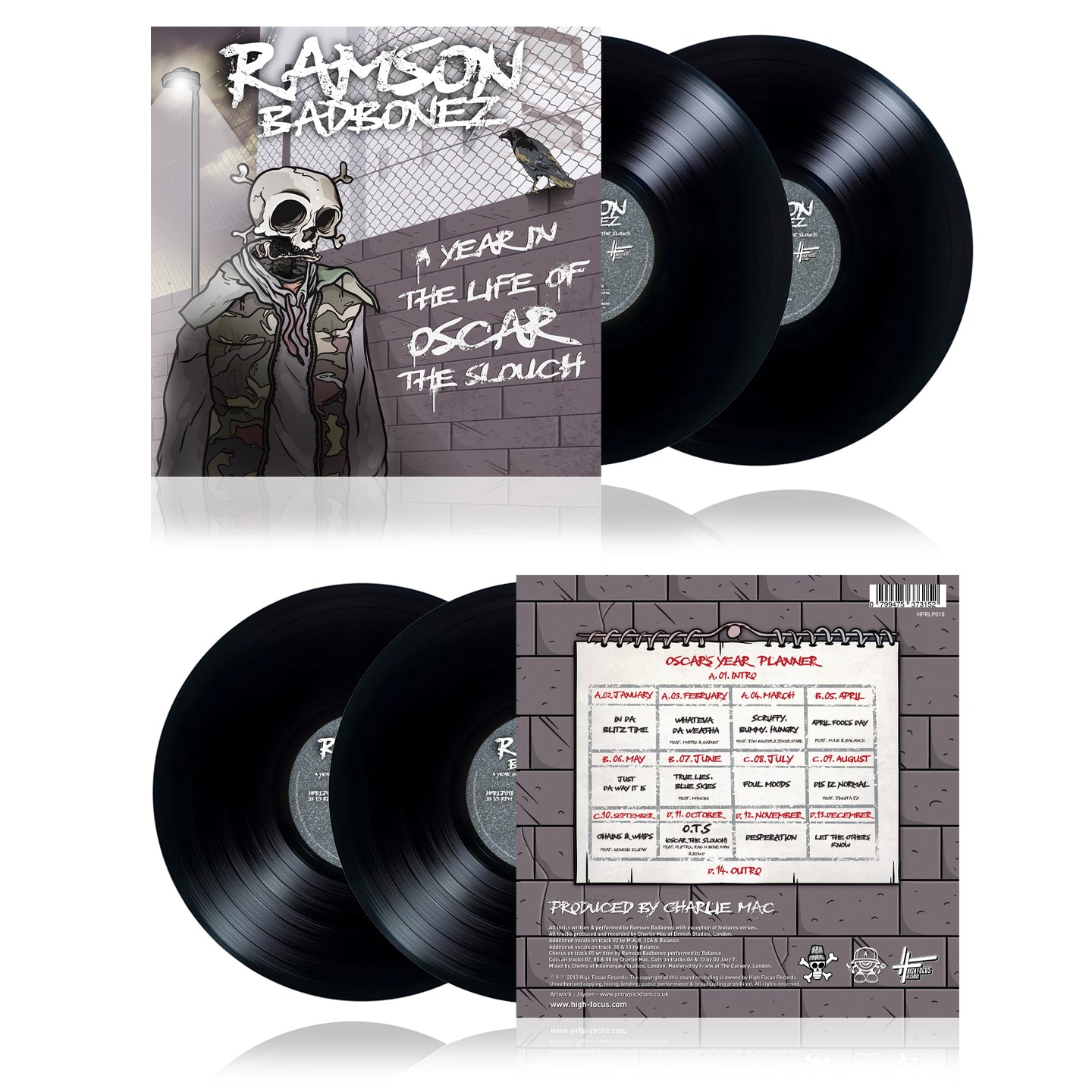 Ramson Badbonez - A Year In The Life Of Oscar The Slouch (FIRST PRESSING - SUPER LIMITED EDITION 2 x 12" BLACK GATEFOLD VINYL)