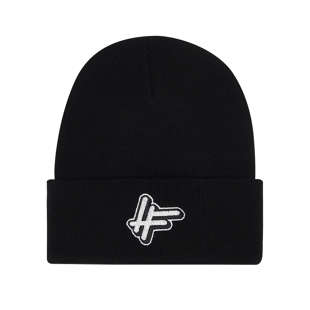 High Focus Deluxe Logo Beanie // Black - Organic Cotton