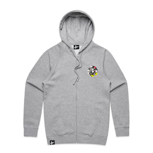 Dabbla - 'BLOTS' Zip Up Hoodie (Athletic Heather)