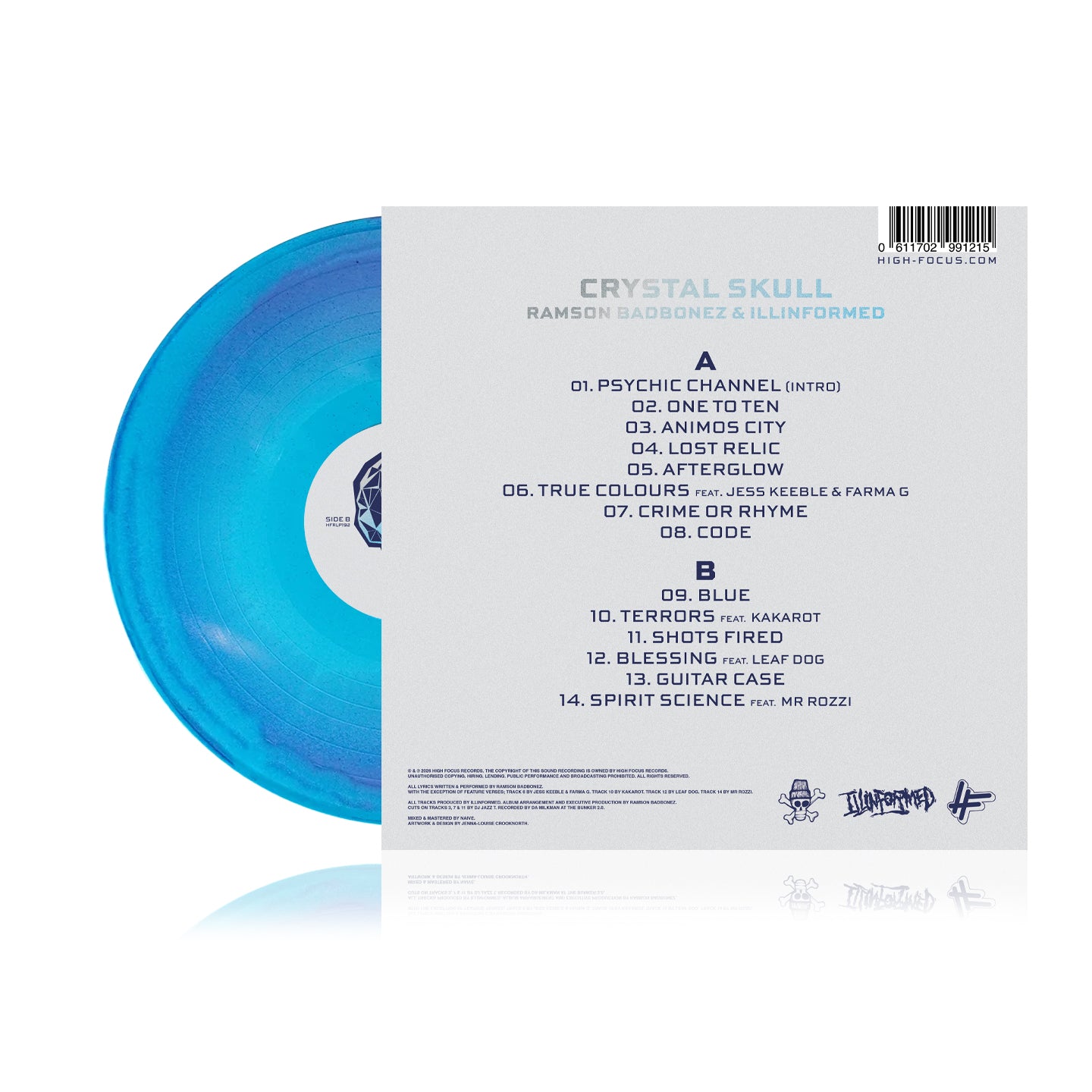Ramson Badbonez & Illinformed - Crystal Skull (LIMITED EDITION 12" BLUE CRYSTAL VINYL) [PRE-ORDER]