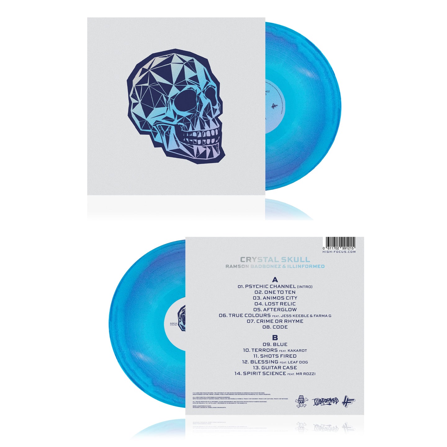 Ramson Badbonez & Illinformed - Crystal Skull (LIMITED EDITION 12" BLUE CRYSTAL VINYL) [PRE-ORDER]