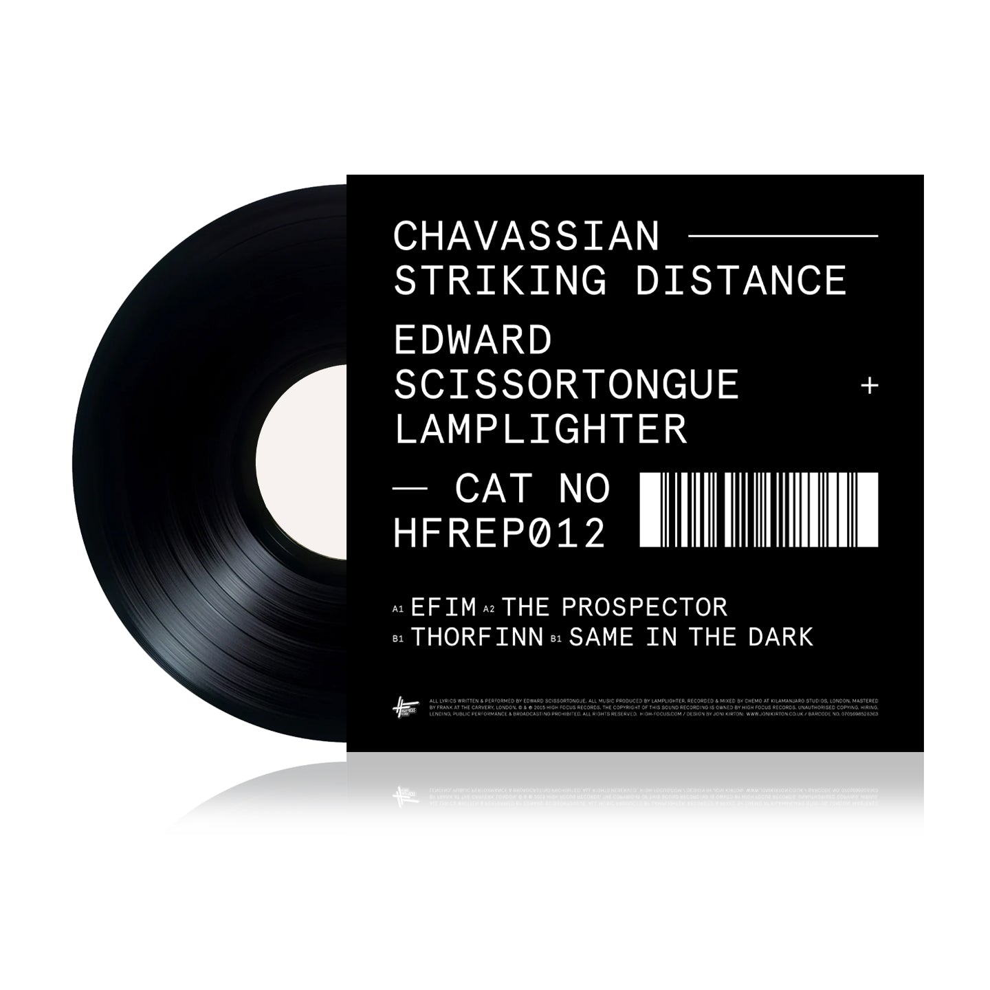 Edward Scissortongue + Lamplighter - Chavassian Striking Distance (FIRST PRESSING, SUPER LIMITED EDITION 12" BLACK VINYL)