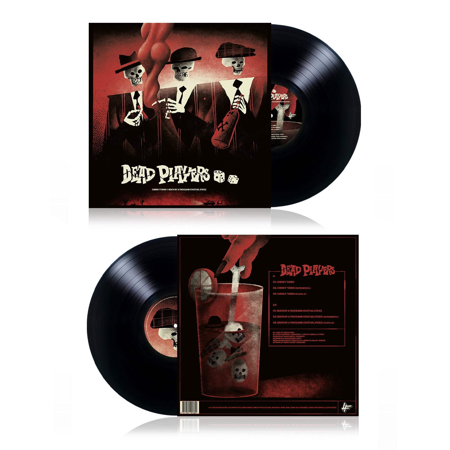Dead Players - Cherry Turbo / Death By A Thousand Cocktail Sticks (LIMITED EDITION 12" BLACK VINYL)