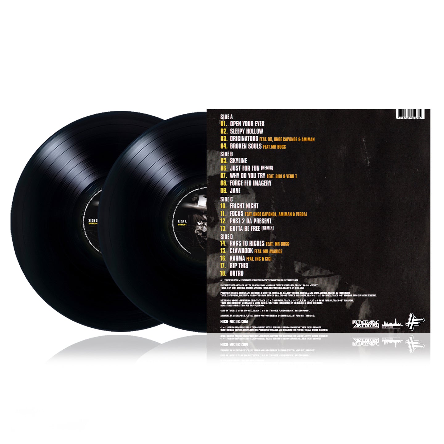 Fliptrix - Force Fed Imagery (LIMITED EDITION 2 x 12" BLACK VINYL)