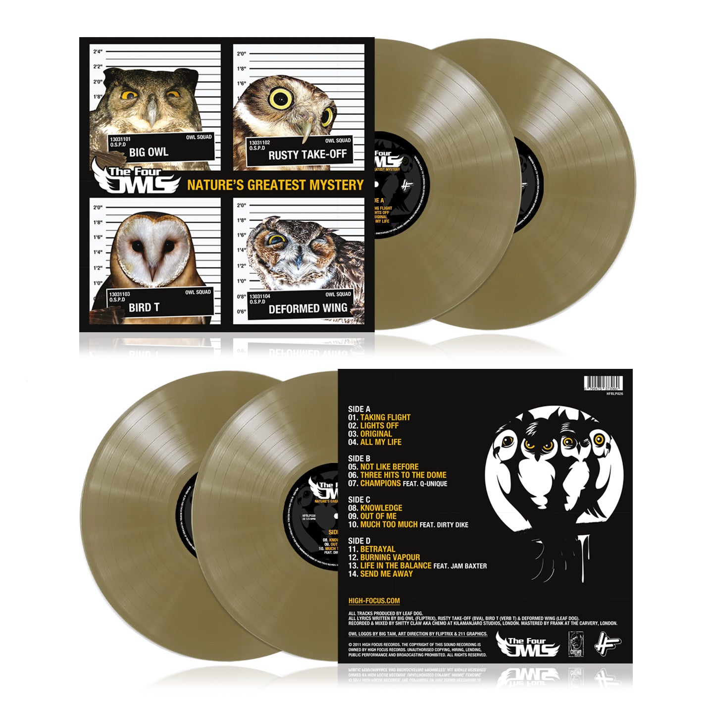 The Four Owls - Nature's Greatest Mystery (LIMITED EDITION 2x12" GOLD VINYL)