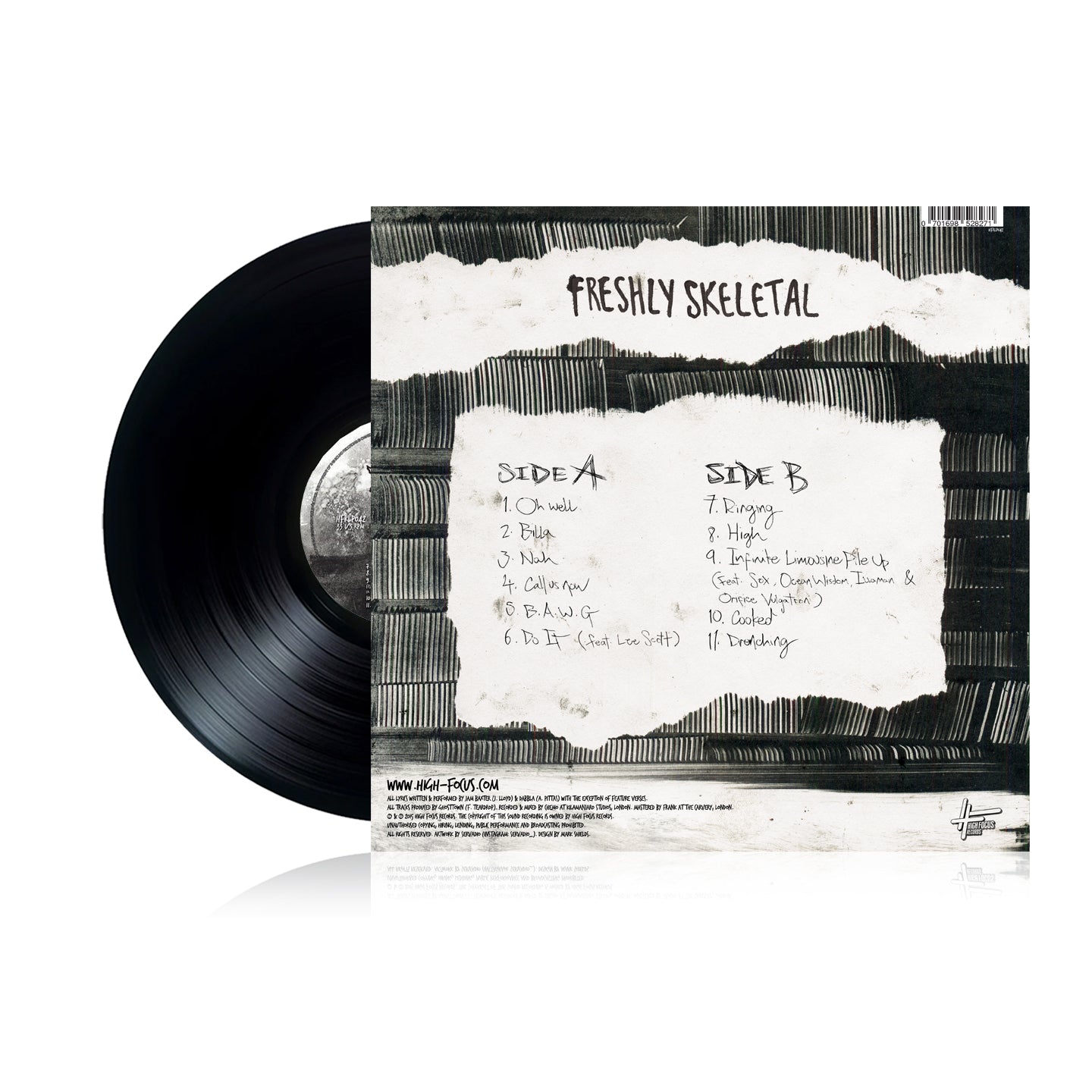 Dead Players - Freshly Skeletal (FIRST PRESSING - SUPER LIMITED EDITION 12" BLACK VINYL)