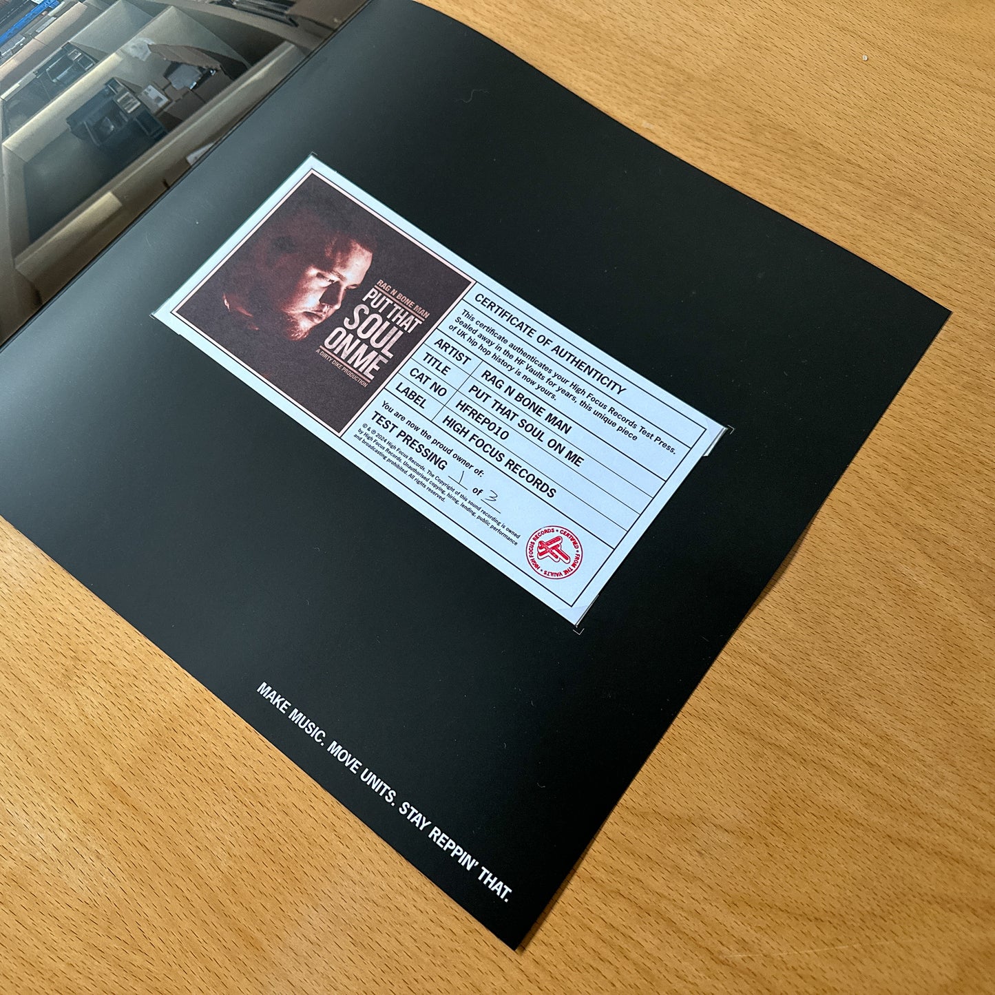 Rag'n'Bone Man 'Put That Soul On Me' TEST PRESS (1 of 3)