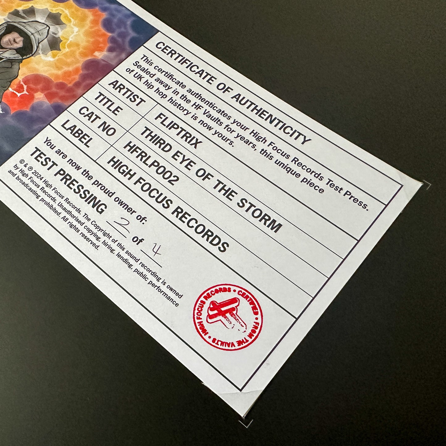 Fliptrix 'Third Eye Of The Storm' TEST PRESS (1 of 4)