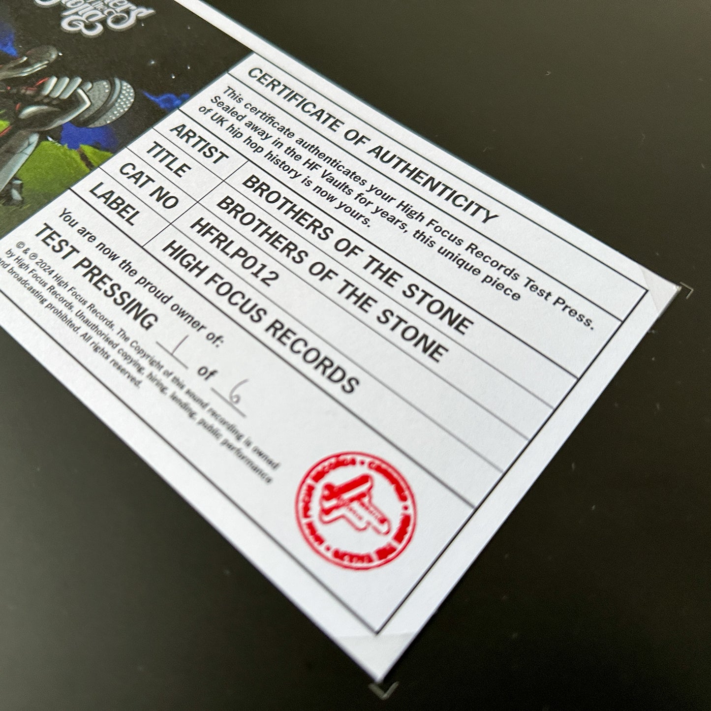 Brothers of the Stone 'Brothers of the Stone' TEST PRESS (1 of 6)