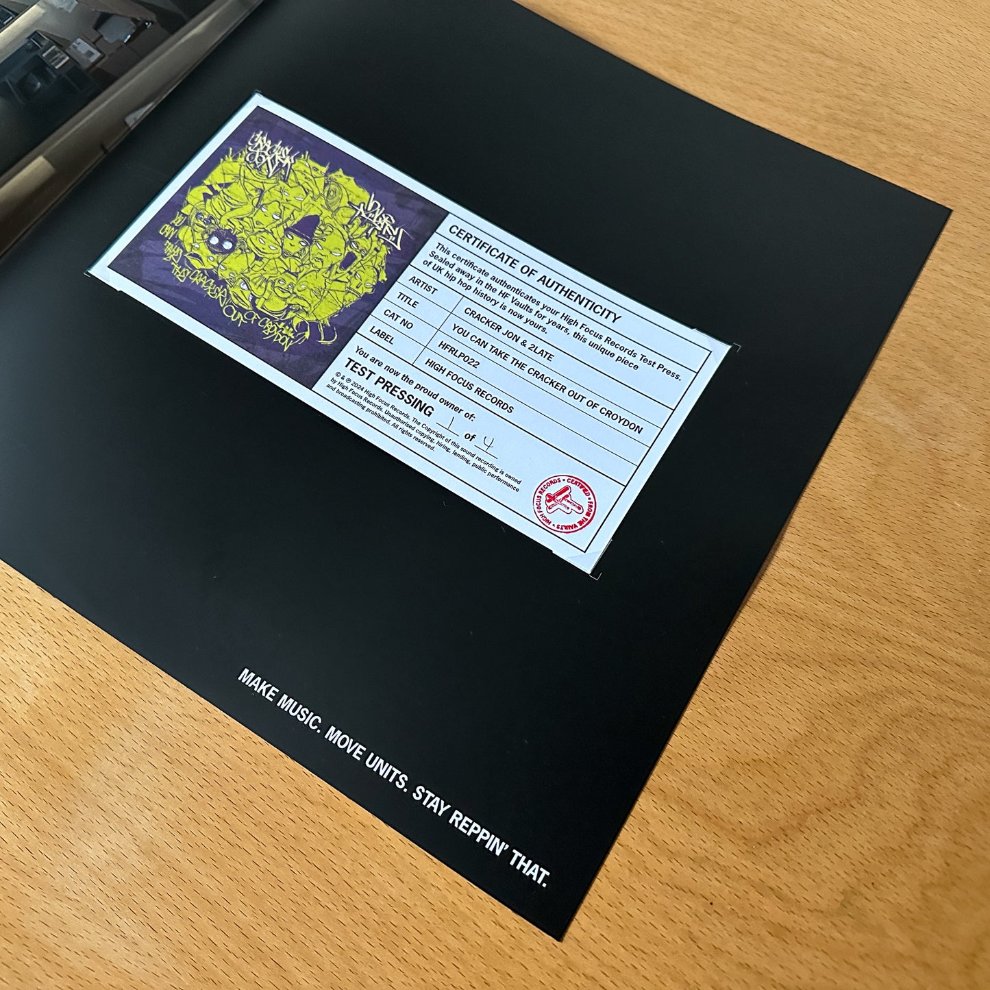 Cracker Jon & 2Late 'You Can Take The Cracker Out Of Croydon' TEST PRESS (1 of 4)