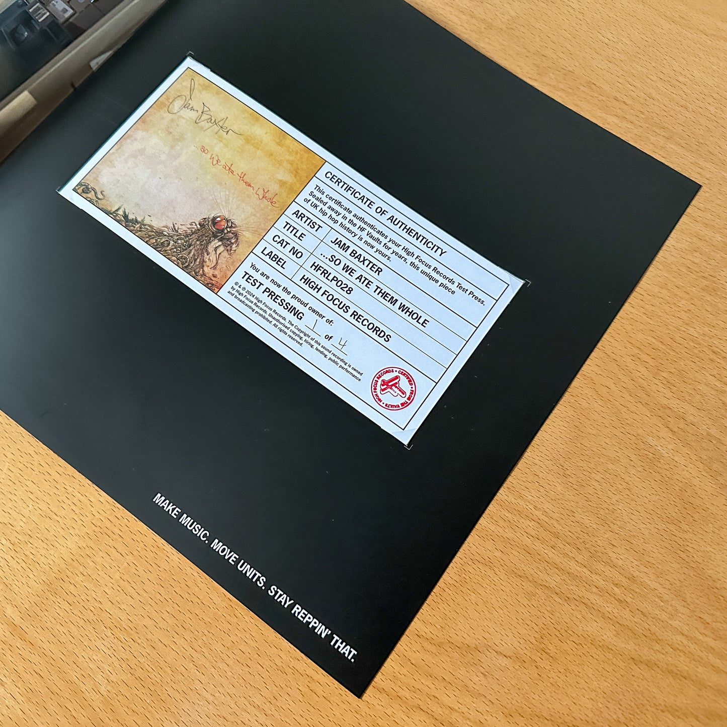 Jam Baxter '...So We Ate Them Whole' TEST PRESS (1 of 4)