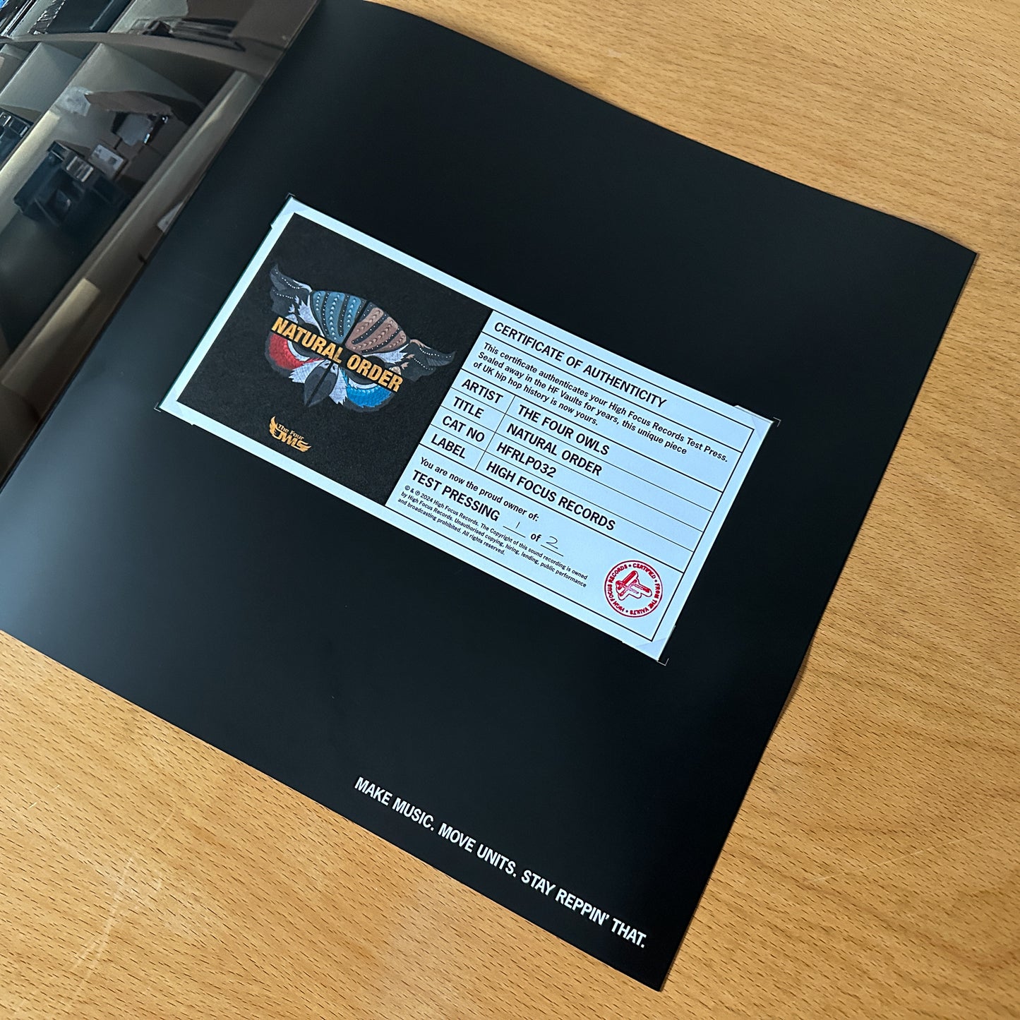 The Four Owls 'Natural Order' TEST PRESS (1 of 2)