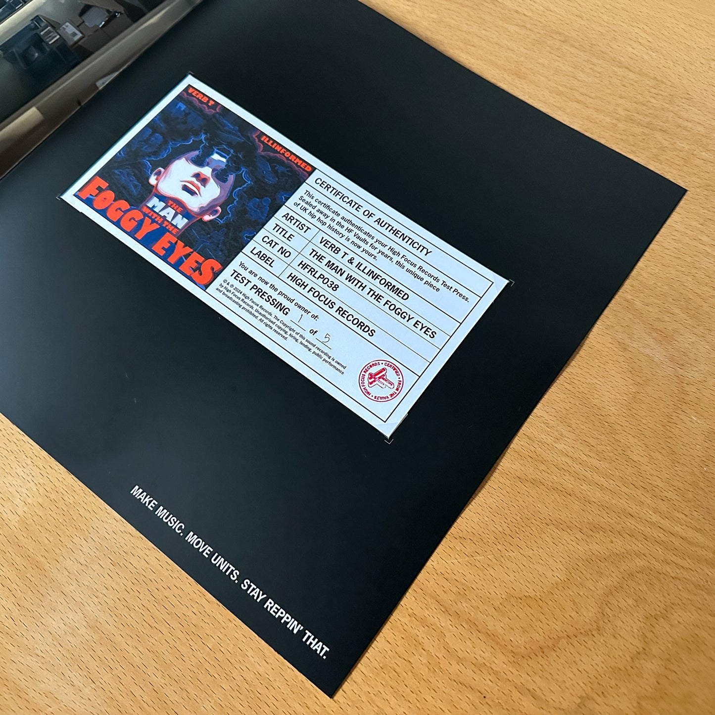 Verb T & Illinformed 'The Man With The Foggy Eyes' TEST PRESS (1 of 4)