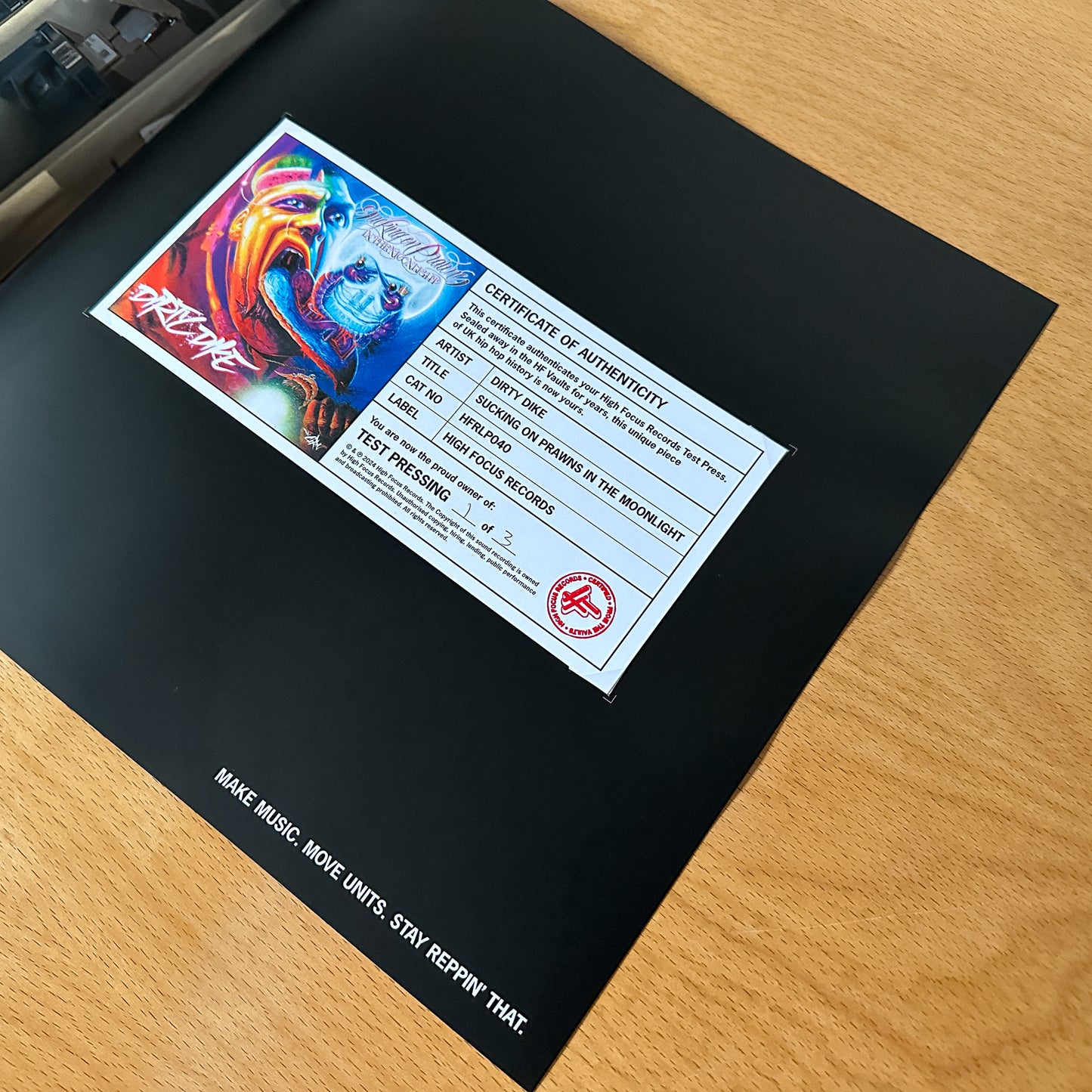 Dirty Dike 'Sucking On Prawns In The Moonlight' TEST PRESS (1 of 3)