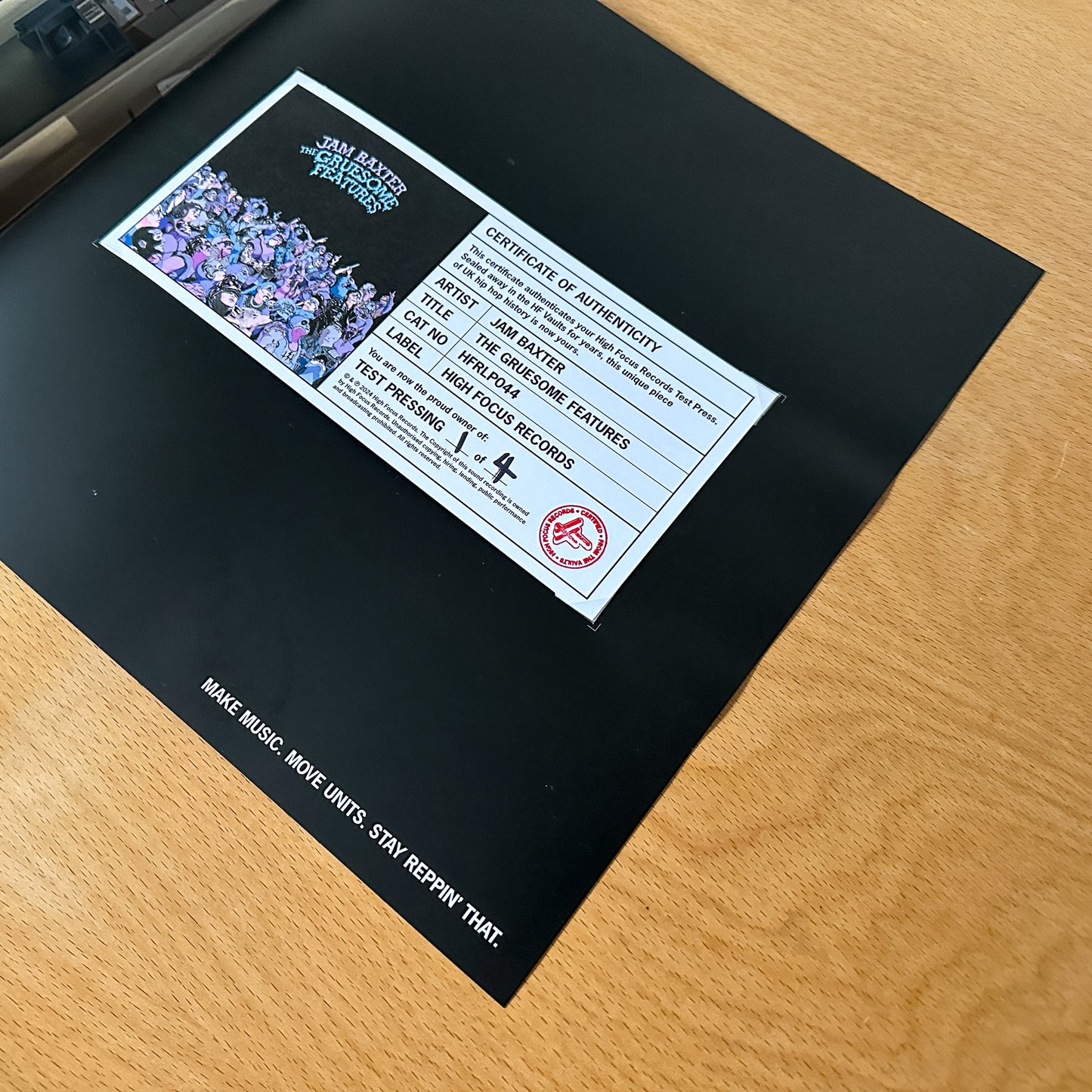 Jam Baxter 'The Gruesome Features' TEST PRESS (1 of 4)