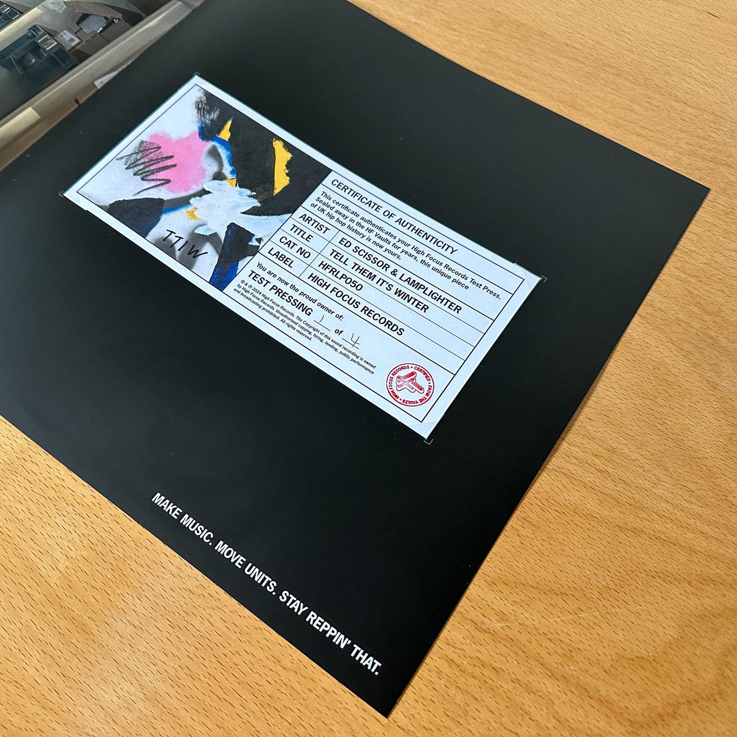 Ed Scissor & Lamplighter 'Tell Them It's Winter' TEST PRESS (1 of 4)