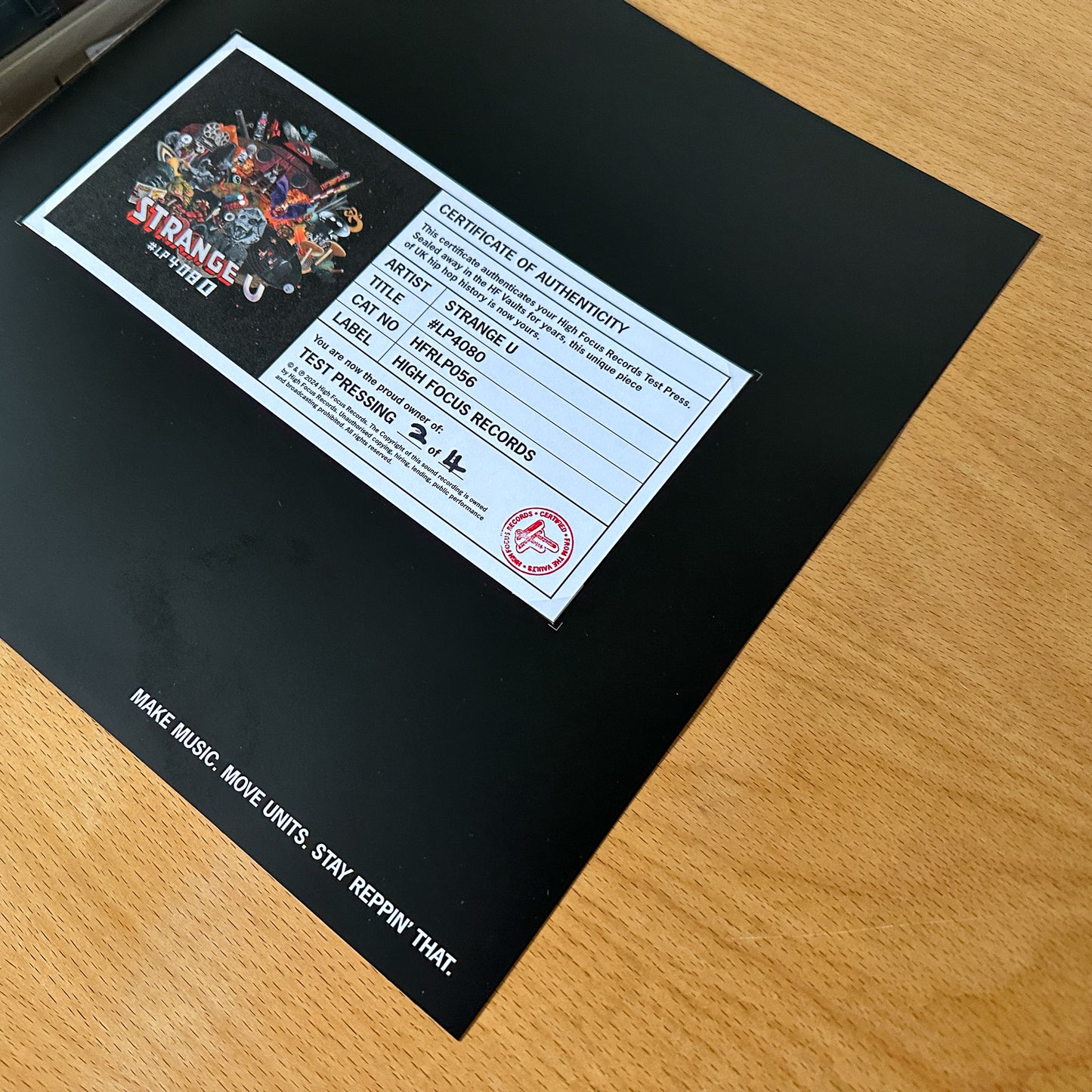 Strange U '#LP4080' TEST PRESS (1 of 4)