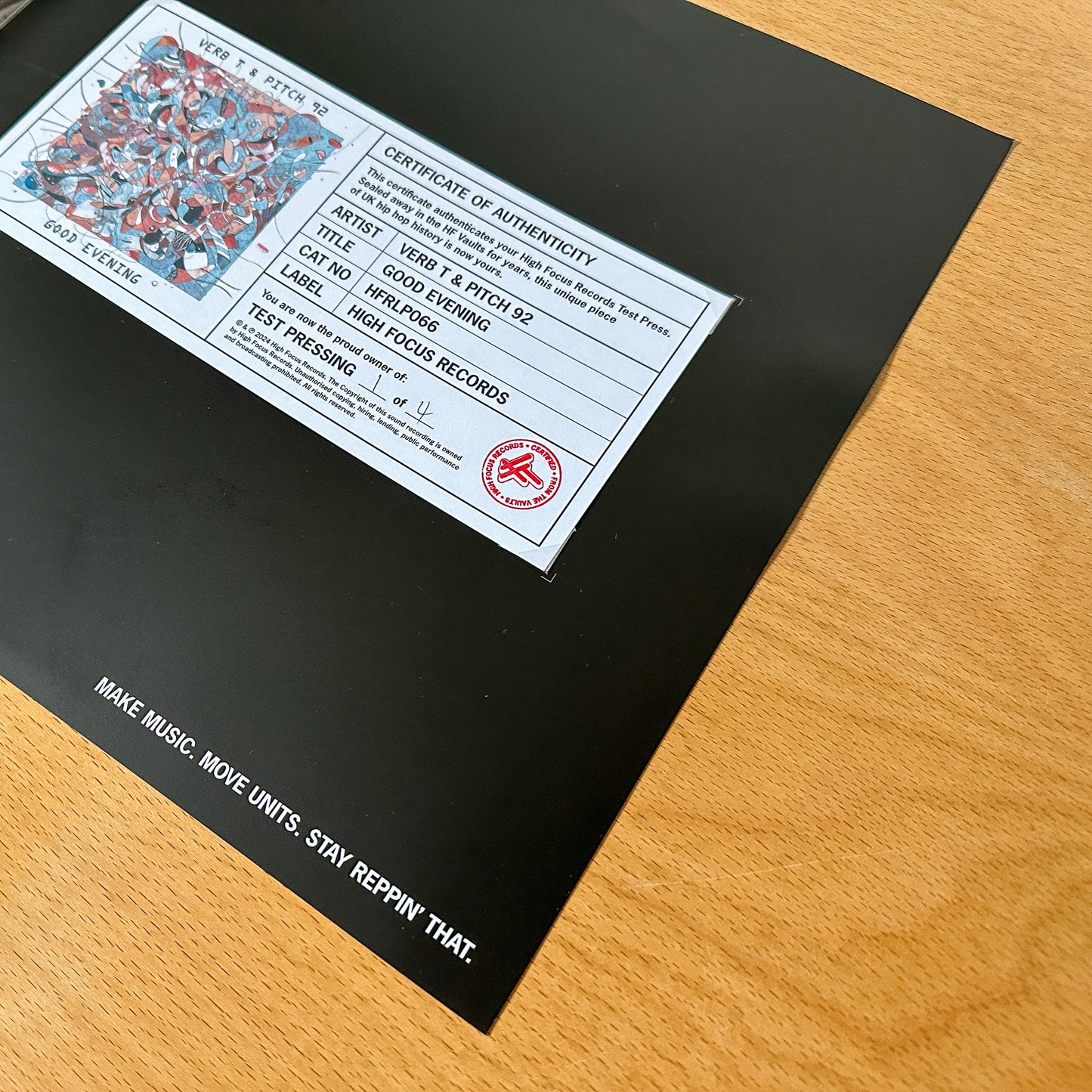 Verb T & Pitch 92 'Good Evening' TEST PRESS