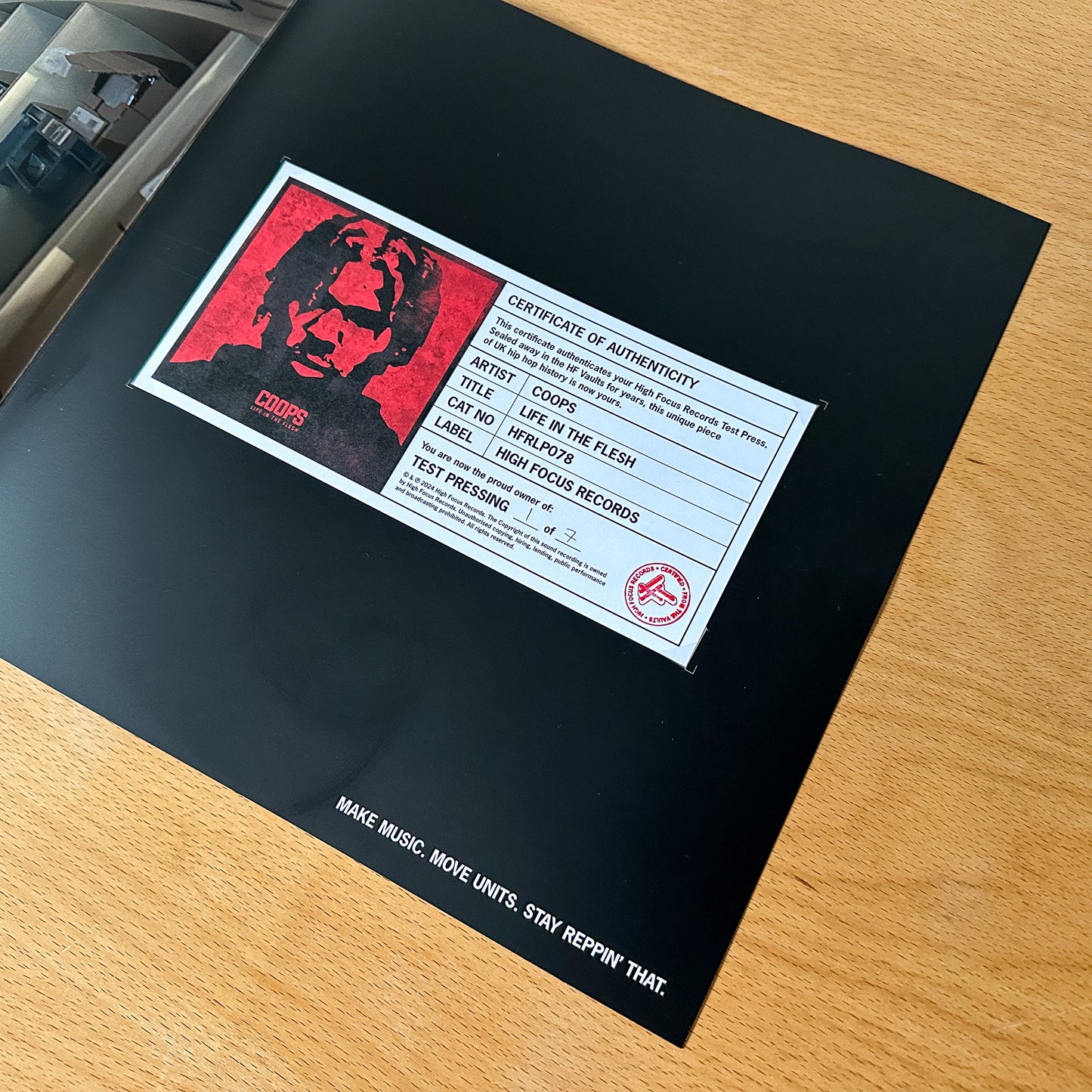 Coops 'Life In The Flesh' TEST PRESS (1 of 7)