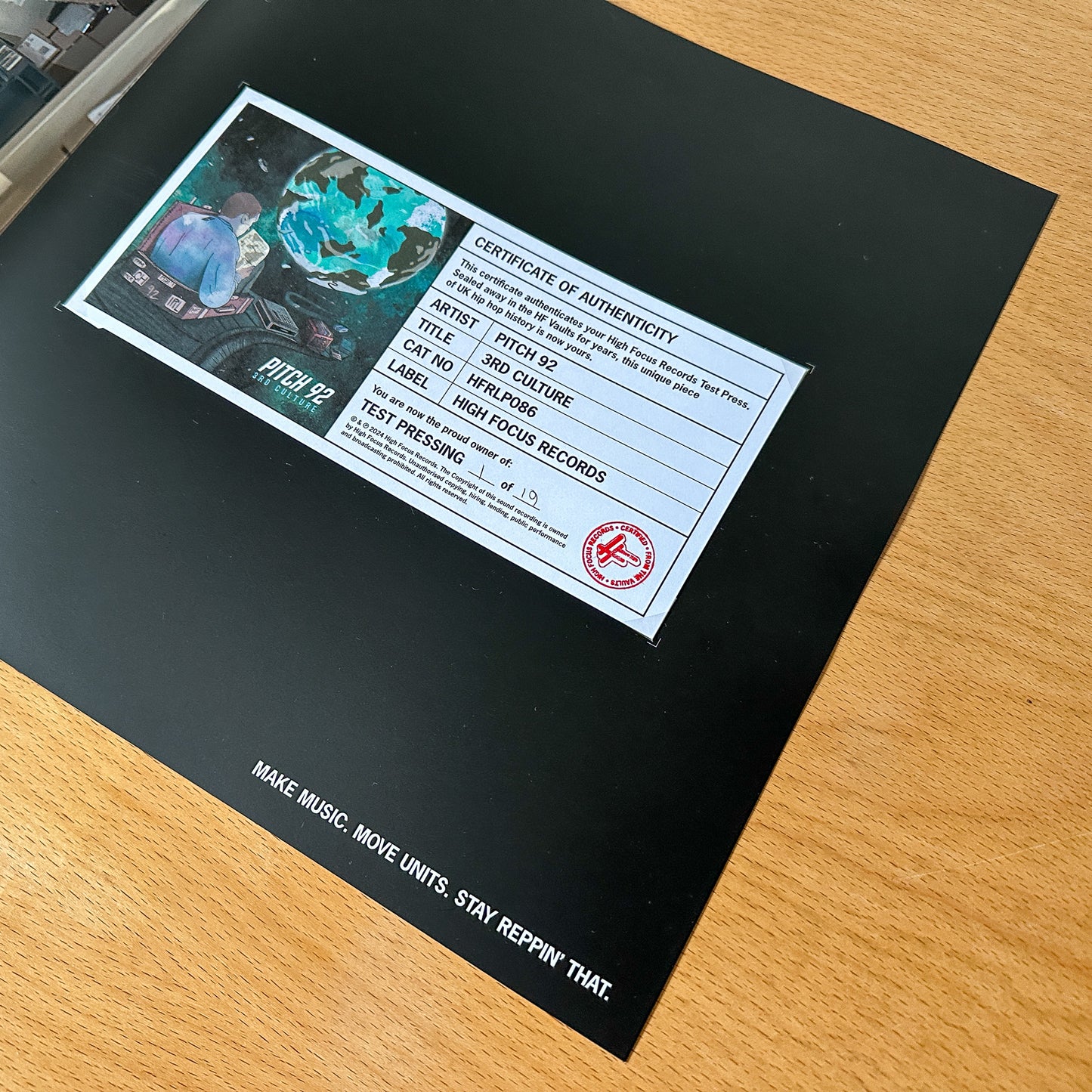 Pitch 92 '3rd Culture' TEST PRESS (1 of 19)