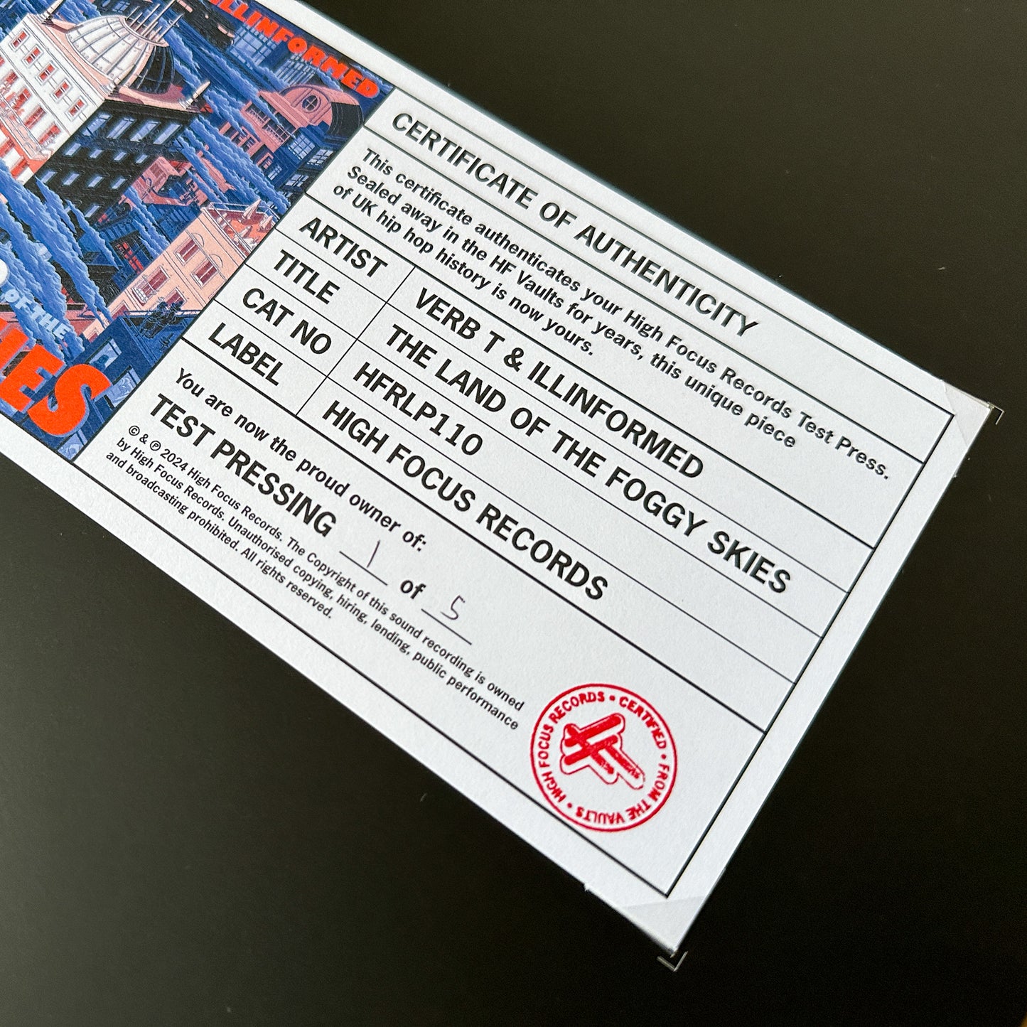 Verb T & Illinformed 'The Land Of The Foggy Skies' TEST PRESS (1 of 5)