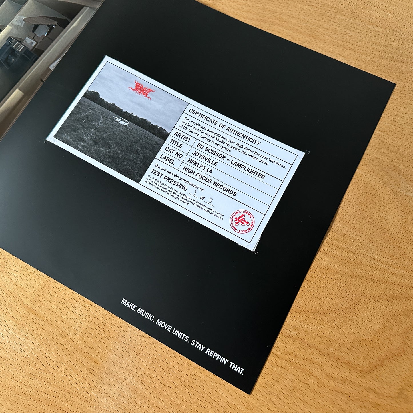 Ed Scissor + Lamplighter 'JOYSVILLE' TEST PRESS (1 of 5)