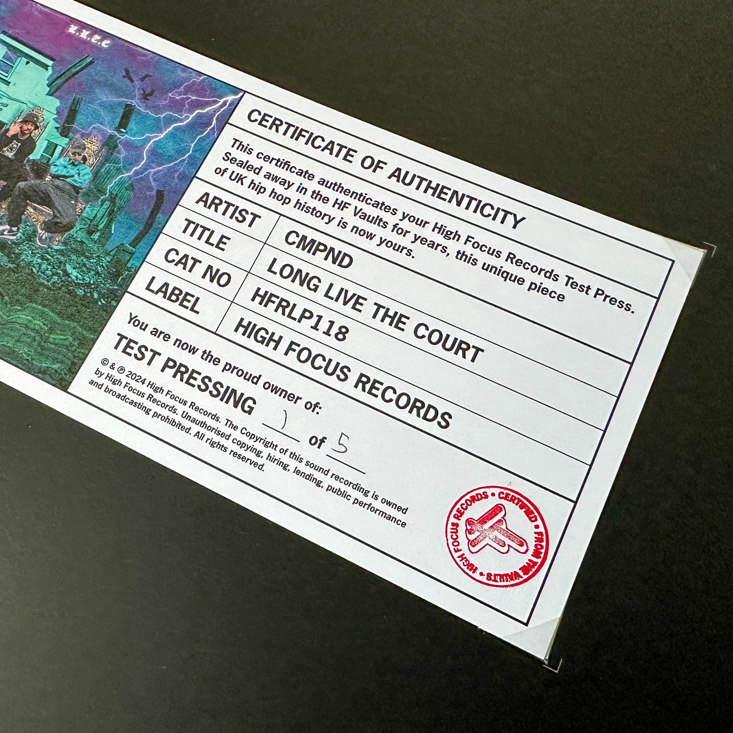 CMPND 'Long Live The Court' TEST PRESS (1 of 5)