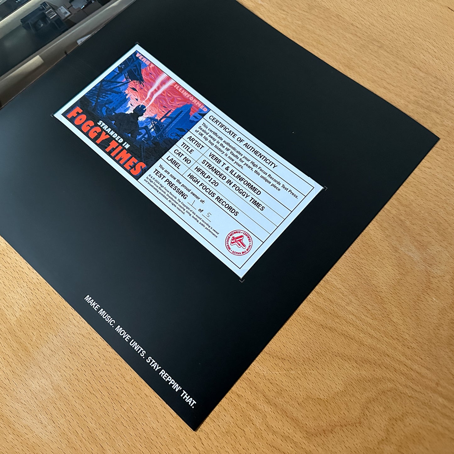 Verb T & Illinformed 'Stranded In Foggy Times' TEST PRESS