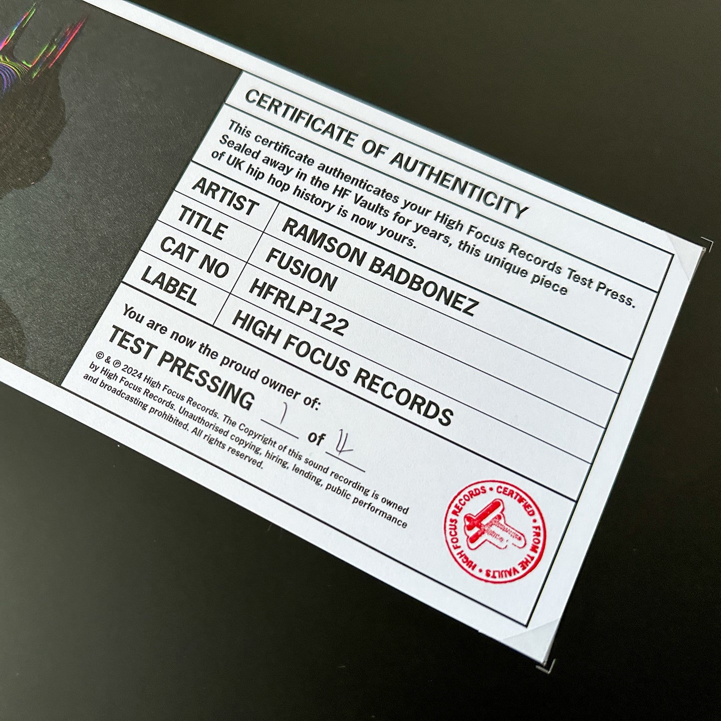 Ramson Badbonez 'Fusion' TEST PRESS
