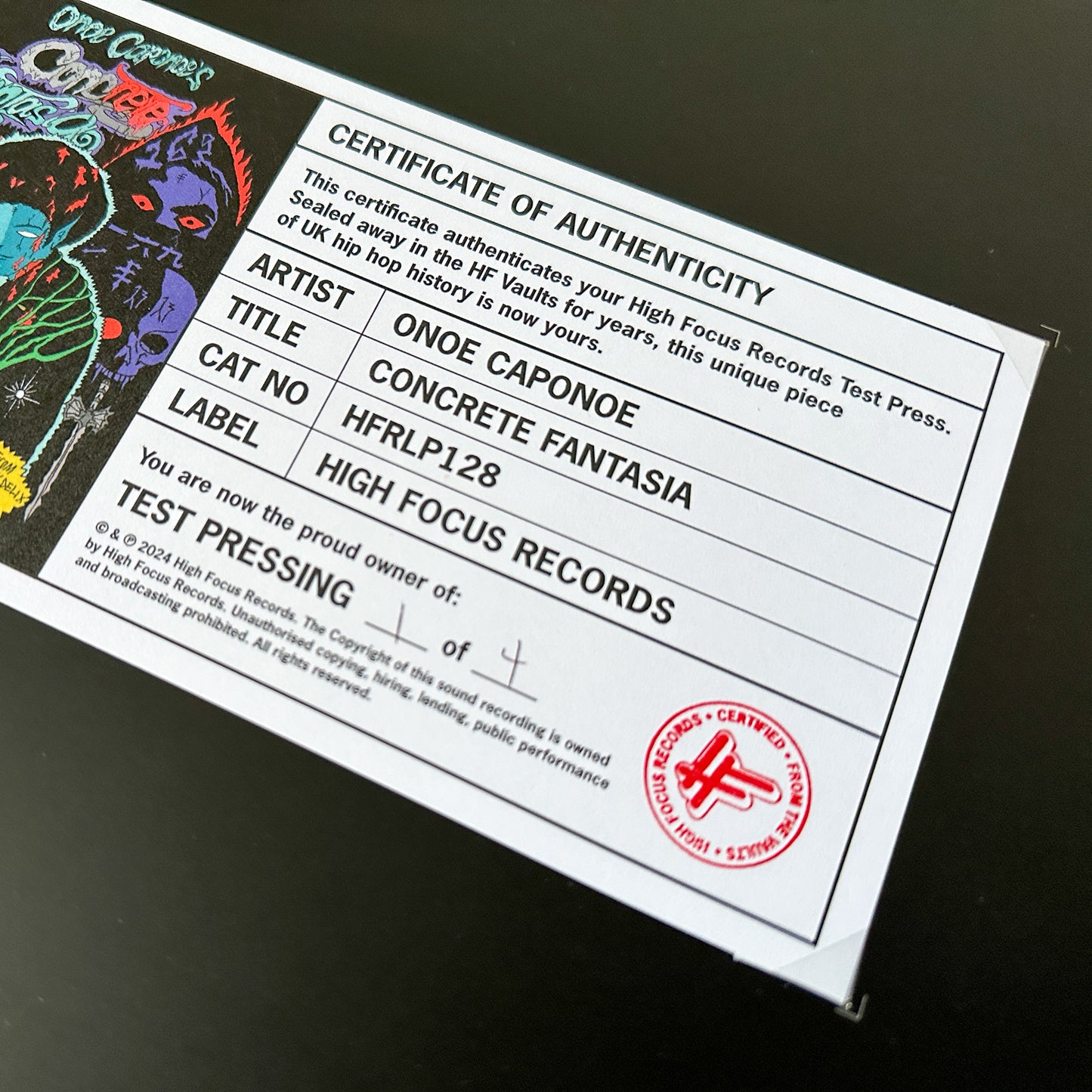 Onoe Caponoe 'Concrete Fantasia' TEST PRESS