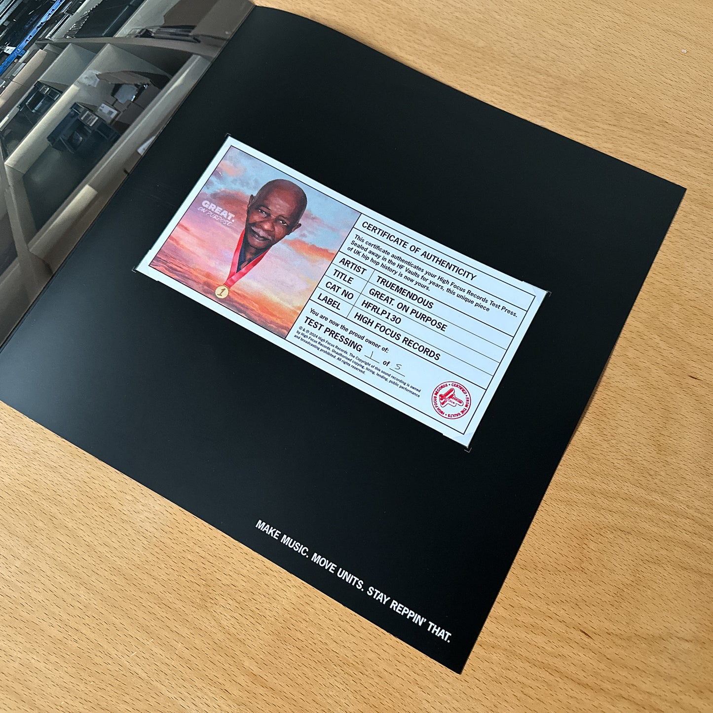 TrueMendous 'Great. On Purpose' TEST PRESS