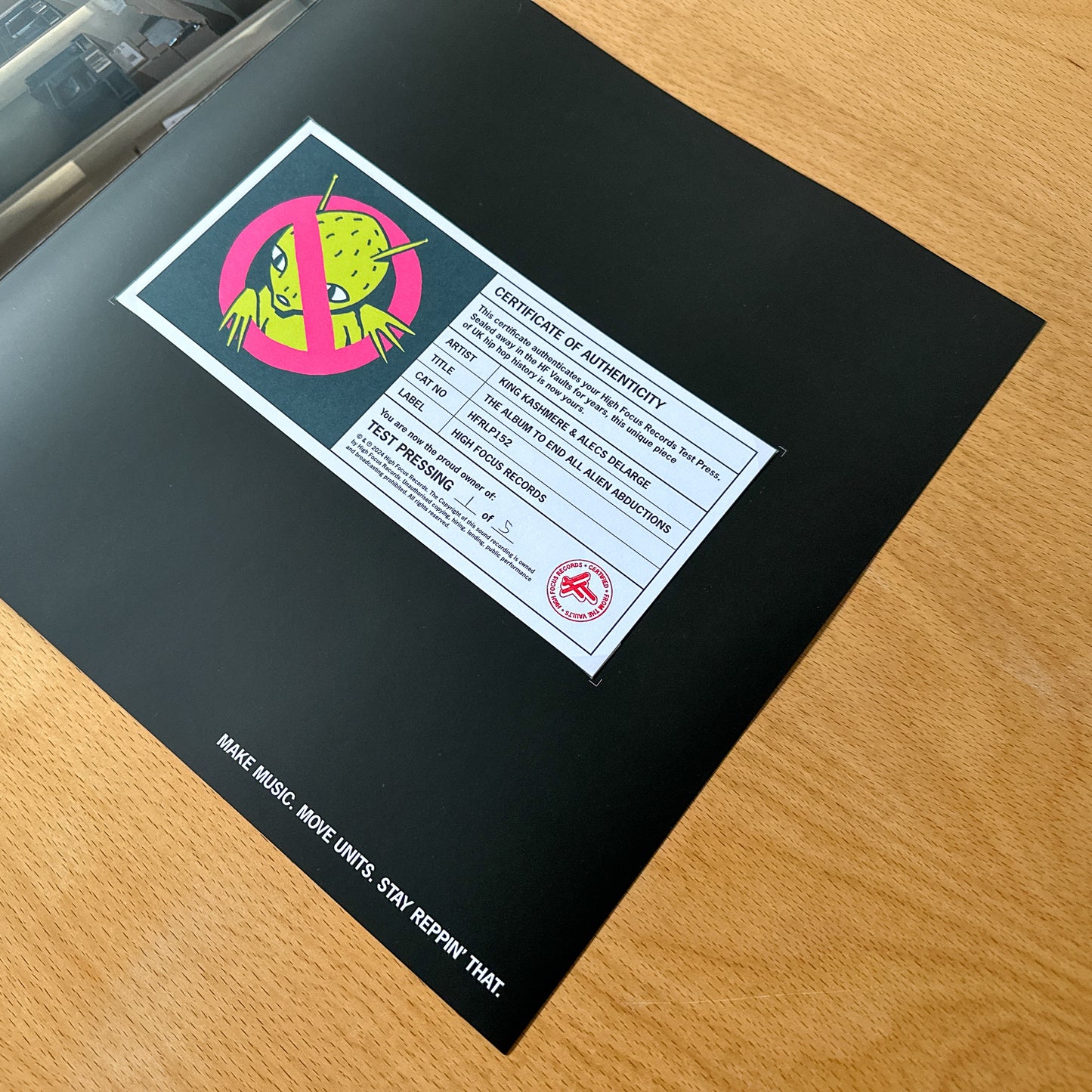 King Kashmere & Alecs DeLarge 'The Album To End All Alien Abductions' TEST PRESS (1 of 5)