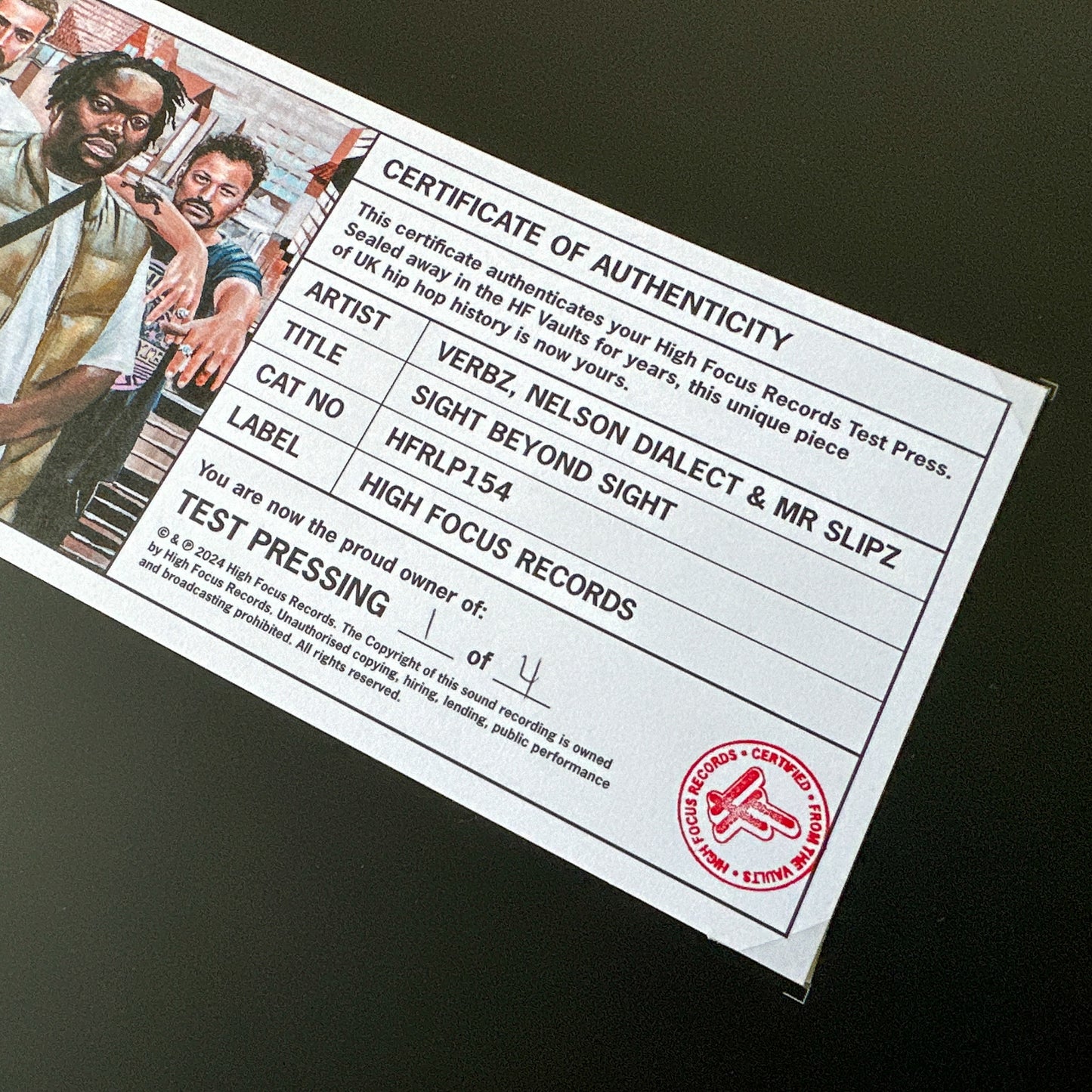 Verbz, Nelson Dialect & Mr Slipz 'Sight Beyond Sight' TEST PRESS