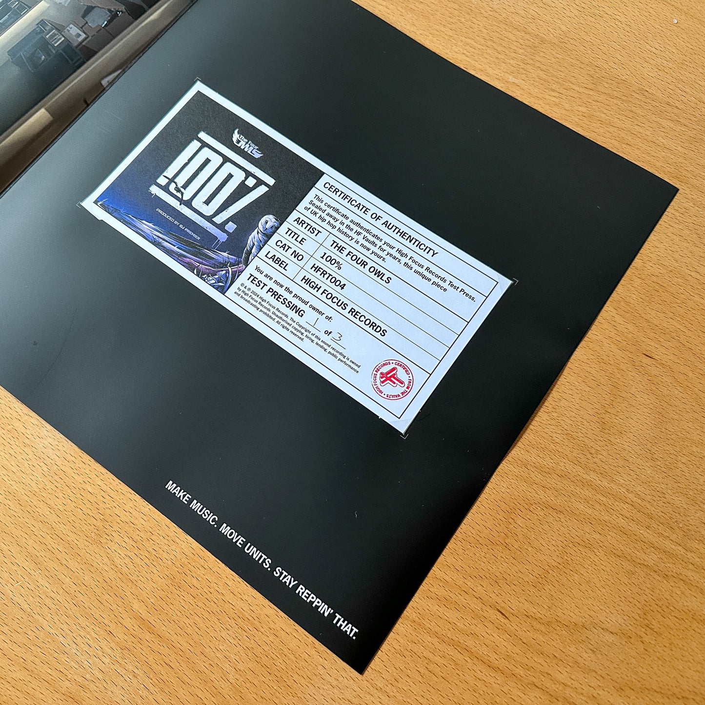 The Four Owls '100%' TEST PRESS (1 of 3)