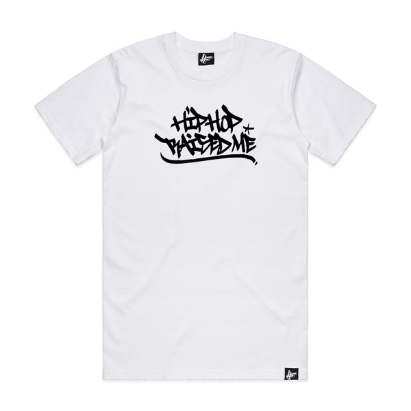 Harry Shotta - 'Hip-Hop Raised Me' T-Shirt / White [PRE-ORDER]