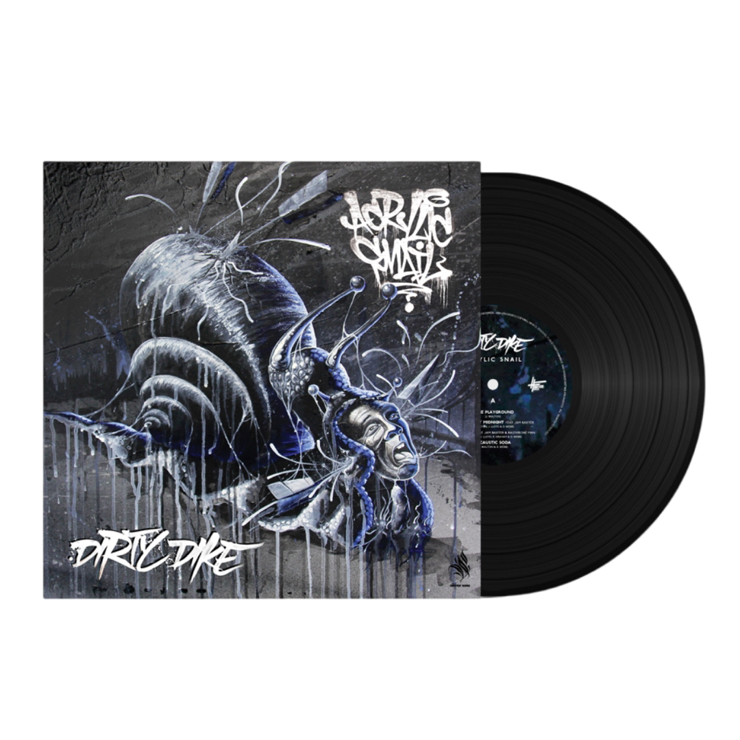 Dirty Dike - Acrylic Snail (FIRST PRESSING, SUPER LIMITED EDITION 2x12" BLACK MARBLE VINYL + 16 PAGE PHOTOBOOK)