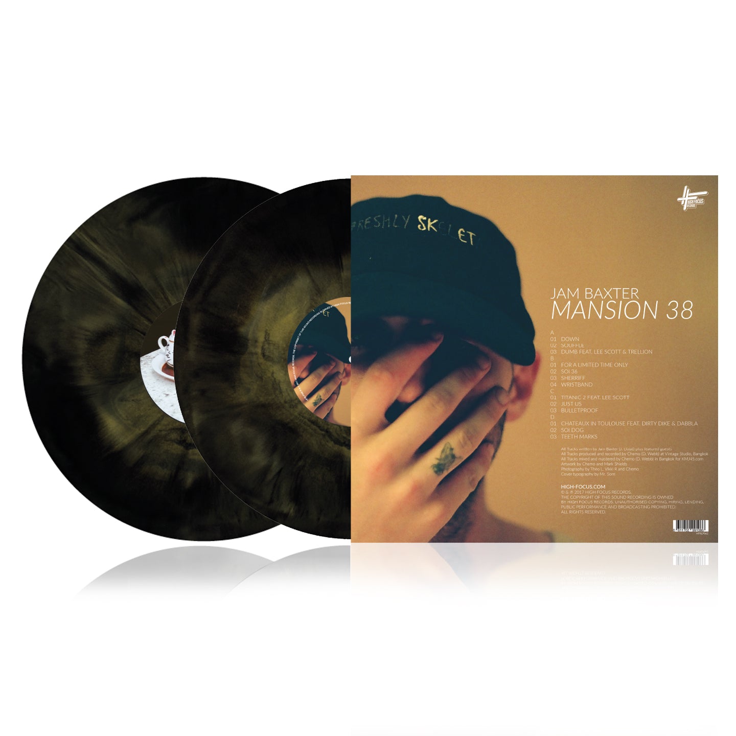 Jam Baxter - Mansion 38 (LIMITED EDITION 2x12" BLACK/SWAMP GREEN GALAXY VINYL REPRESS) w/ 8-Page Booklet