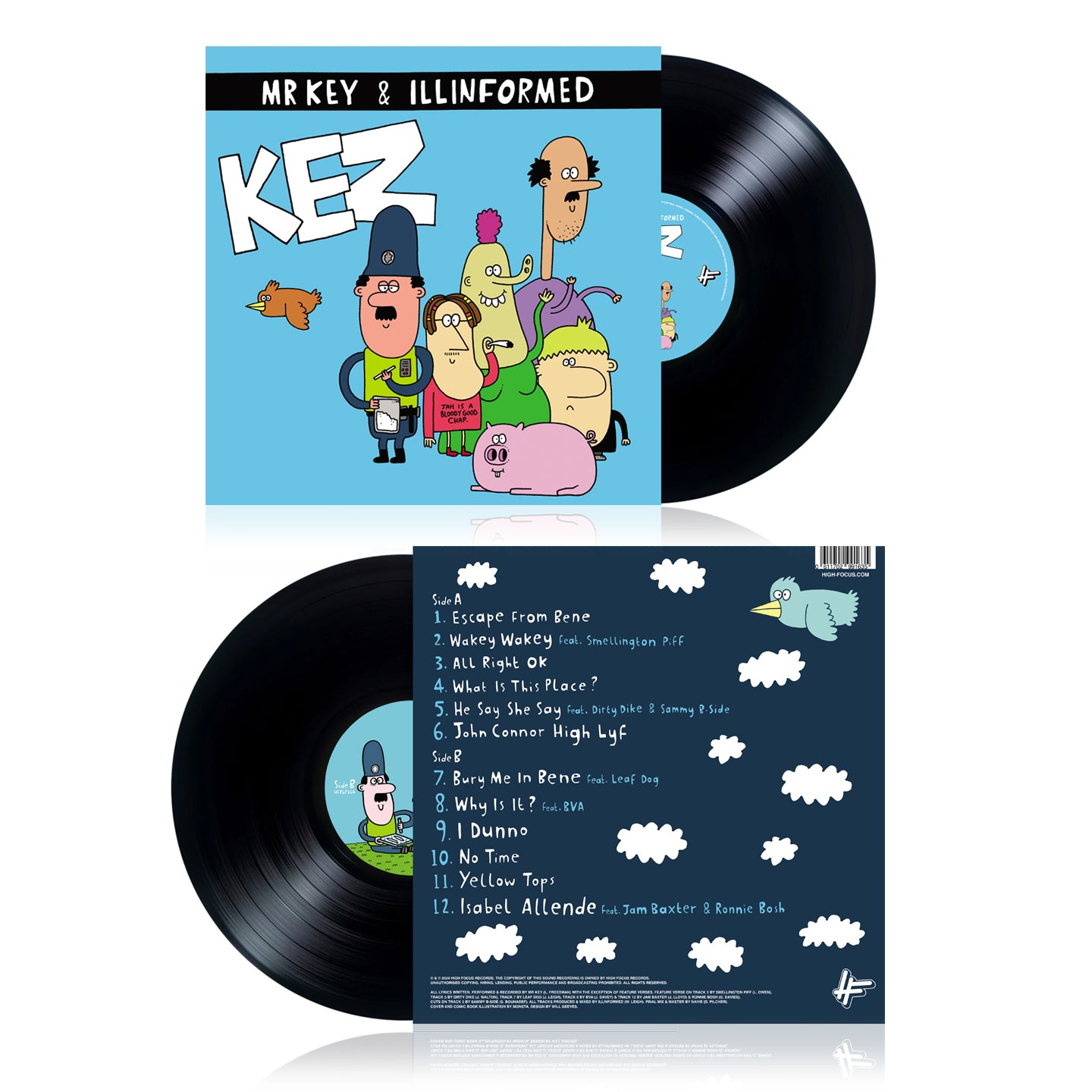Mr Key & Illinformed - KEZ (LIMITED EDITION 12" BLACK GATEFOLD VINYL) w/ 12-Page Comic Book